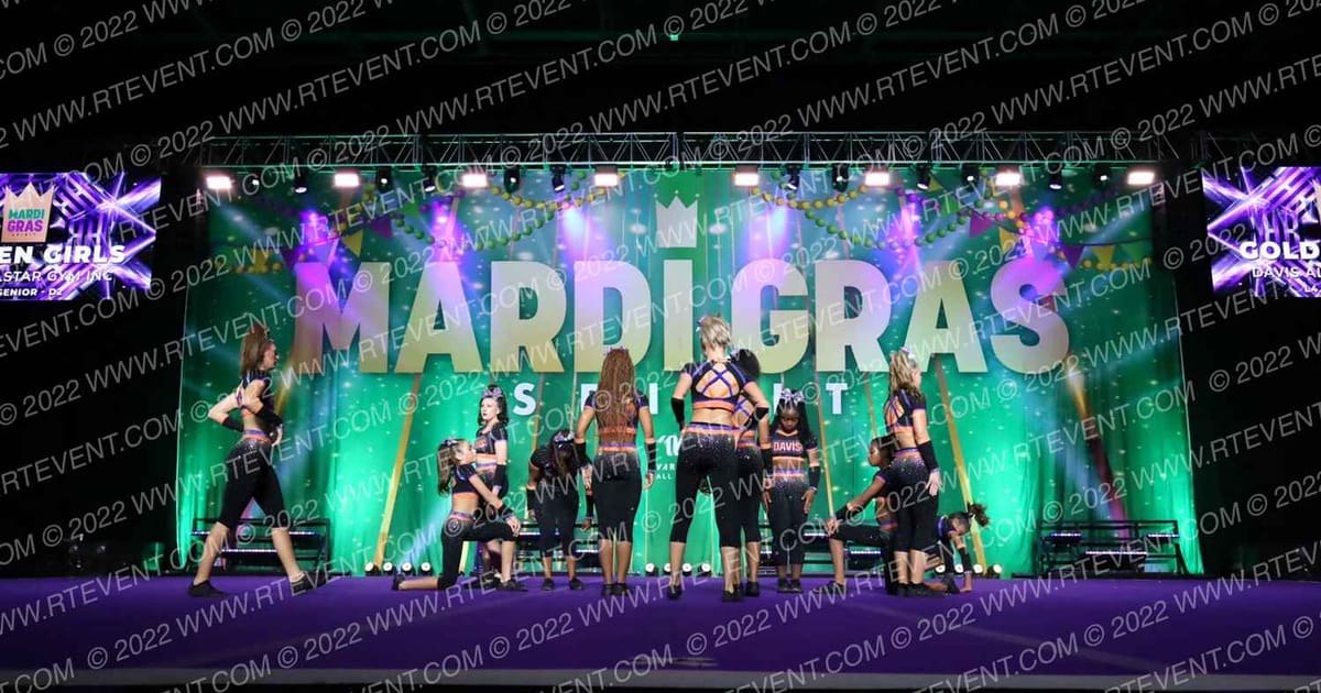 Davis Allstar Gym Inc Golden girls · Mardis Gras Grand Nationals