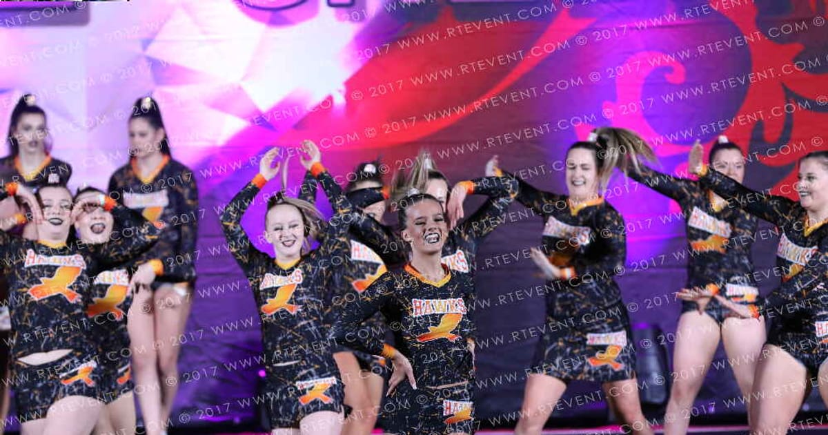 Hartlepool Hawks Cheerleading Academy Fierce · Heart of London University Nationals