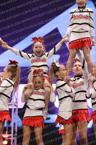 Cheer Combine Training Gym Red Hearts