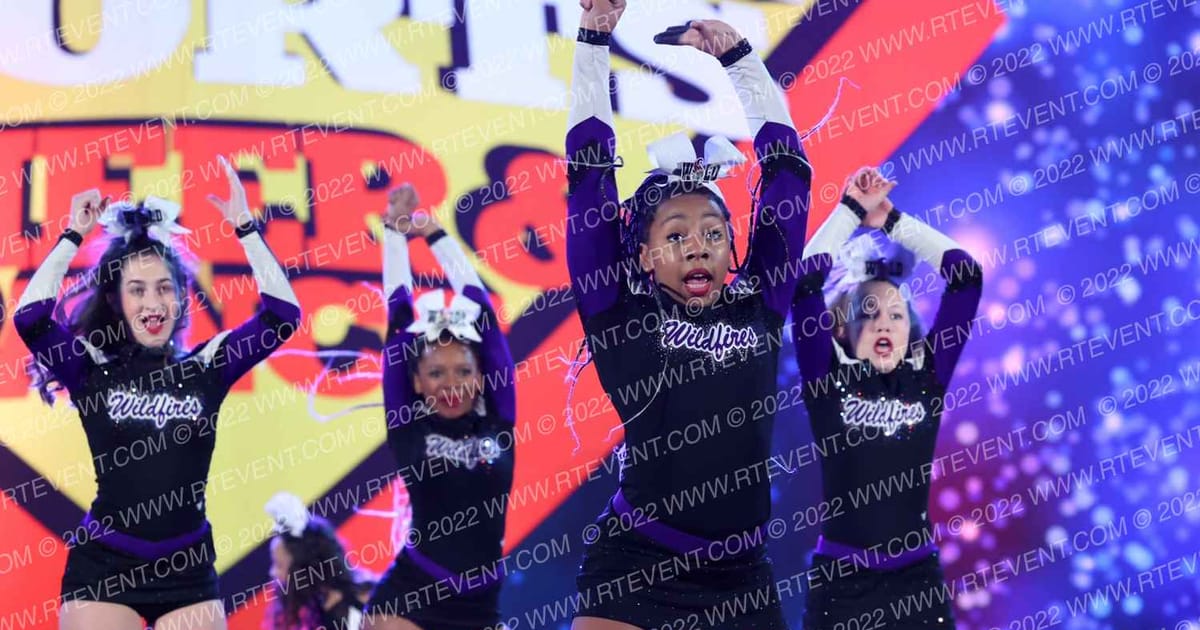 Cheer Spirit Colorado Wildfire Code Purple · Spirit Sports Nationals
