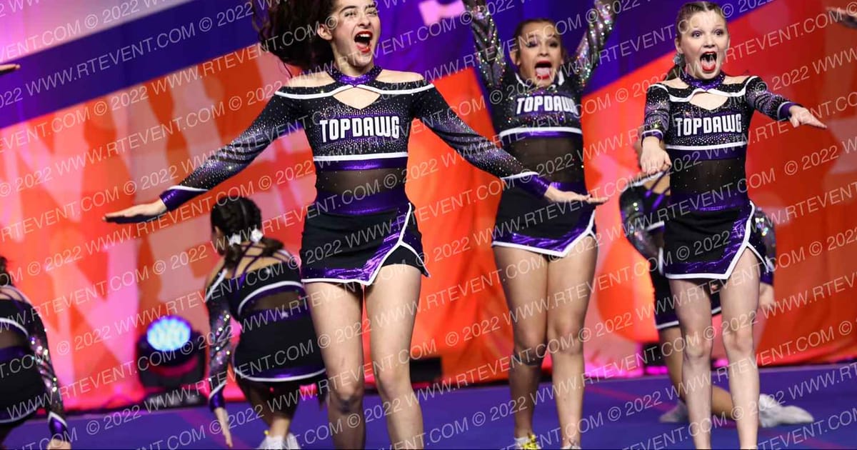 Top Dawg Cheer & Tumbling Purple Reign · Cheer Power Southern Nationals