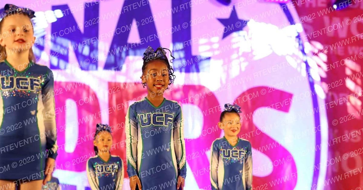 University Cheer Force Tiny Rainbows · NCA Roseville Showdown