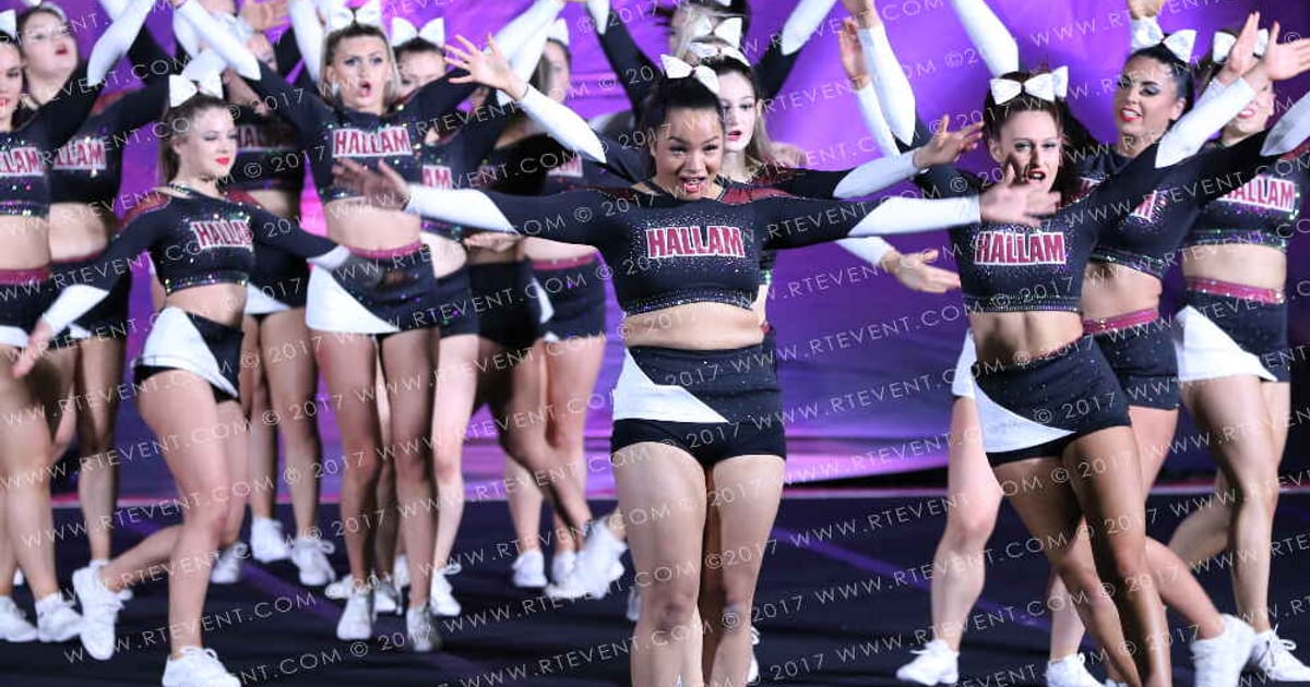 Hallam Cheer and Dance CRIMSON · Heart of London University Nationals