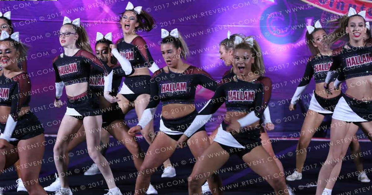 Hallam Cheer and Dance BLACK · Heart of London University Nationals