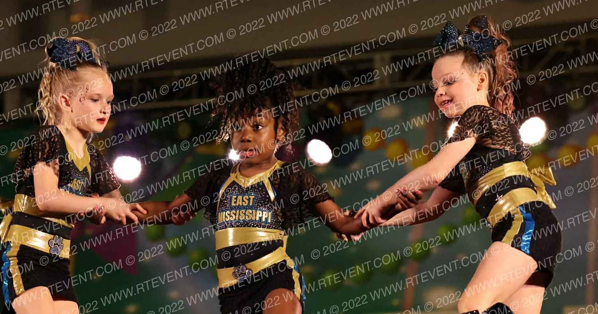 East Mississippi Cheerleading EMC Jags · Mardi Gras Biloxi Showdown