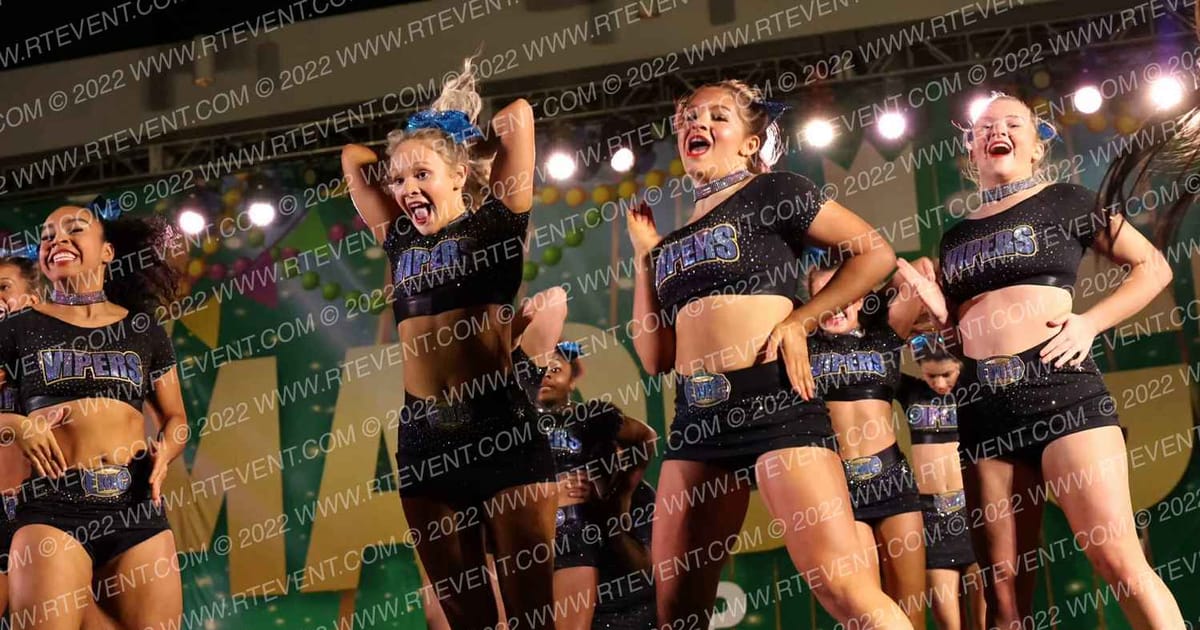 East Mississippi Cheerleading EMC Vipers · Mardi Gras Biloxi Showdown