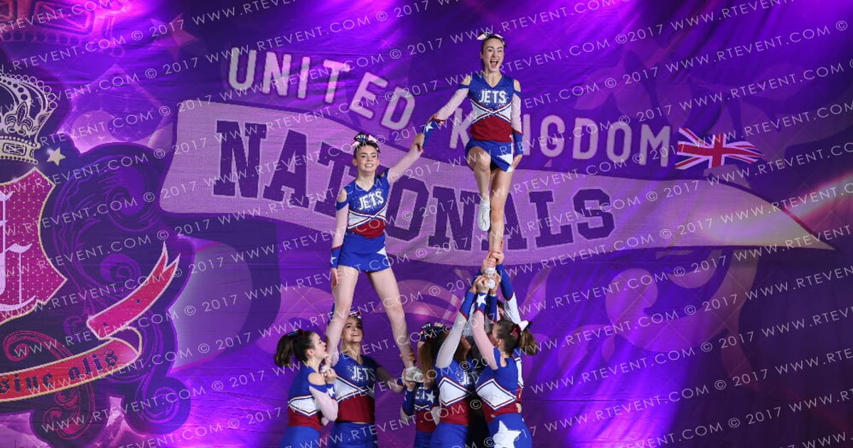 Bristol Jets Cheerleading Society Hurricane · Heart of England and UK Uni Nationals