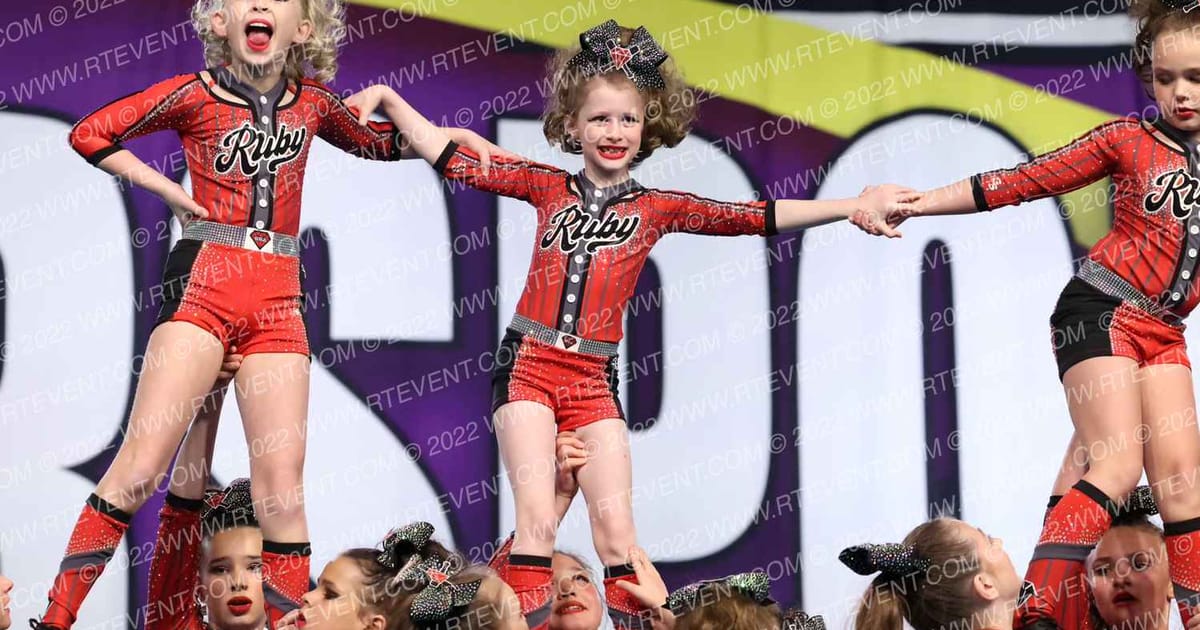 Ruby Red Cheer Radiant Reds · Cheersport Super Nationals