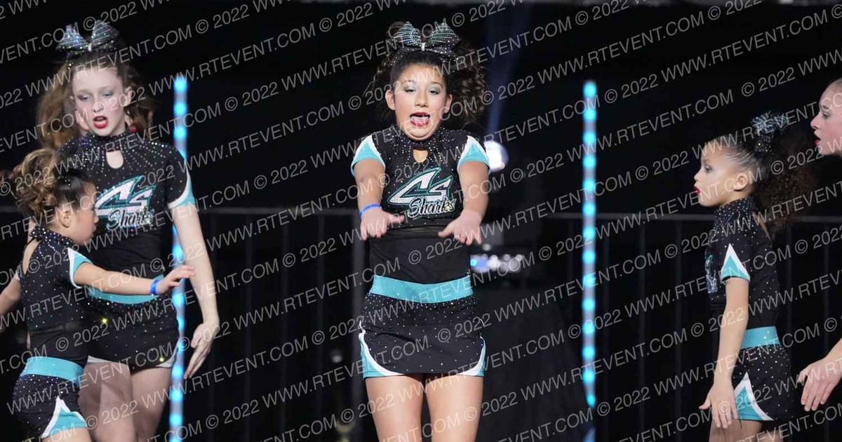 CHEER SPORT WHITE CHEEK SHARKS · AS Nationals