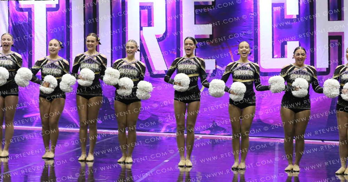 Sheffield Sabrecats Pom Cheerleading University Dance Pom · Circus Spectacular FC Essentials North
