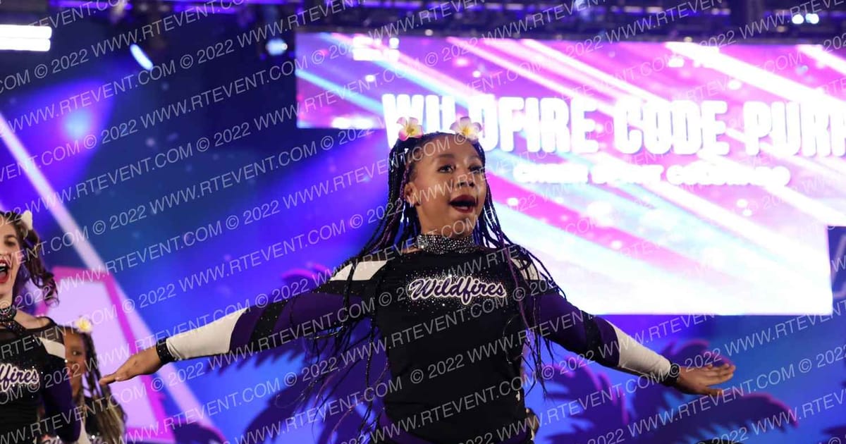 Cheer Spirit Colorado Wildfire Code Purple · Aloha Grand Nationals DIDII VII