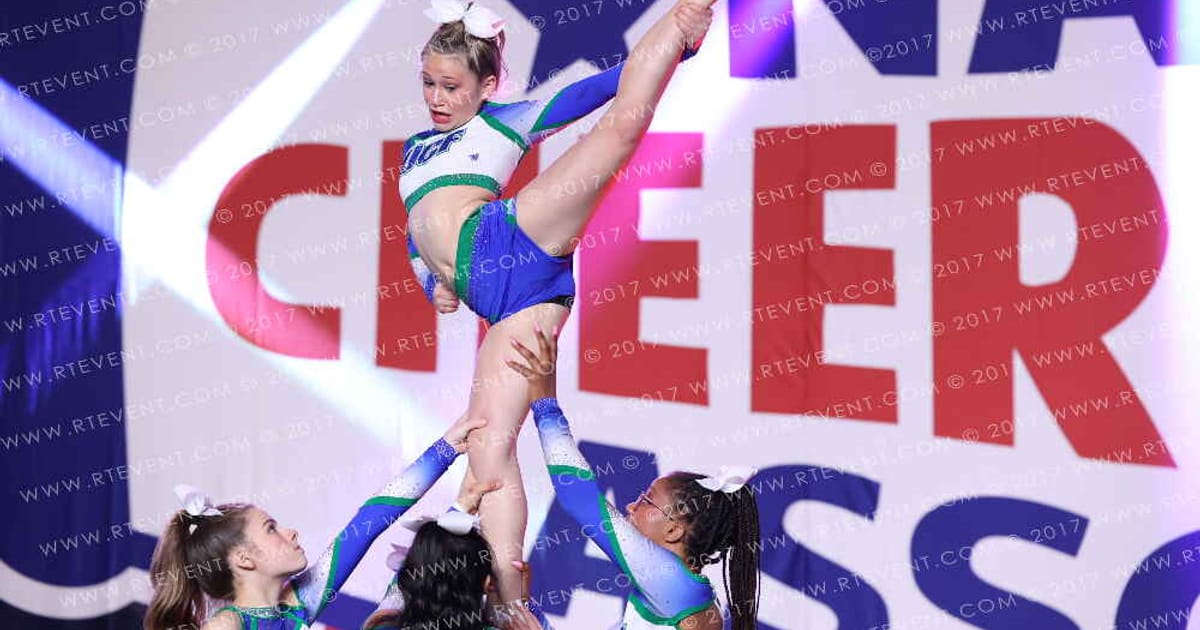 University Cheer Force Black Ice · NCA Roseville