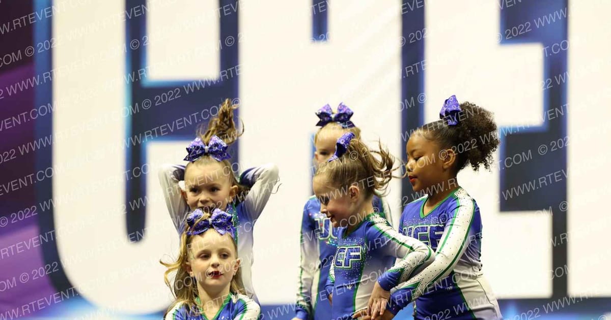 University Cheer Force Tiny Rainbows · CheerSport Norcal