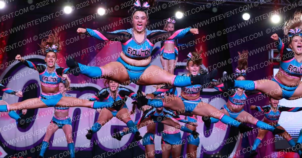 Evolution Cheer Teal Rage · One Up Grand Nationals
