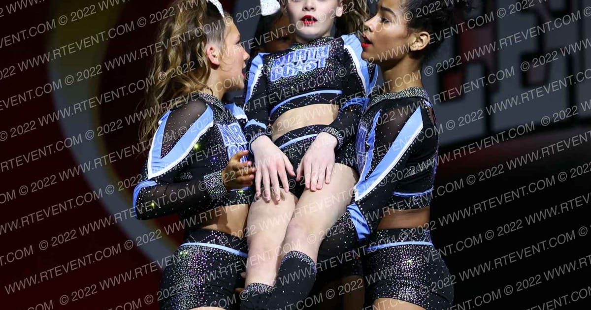 North Coast All Stars CHAMPAGNE · Cheer Power Grand Nationals Correct