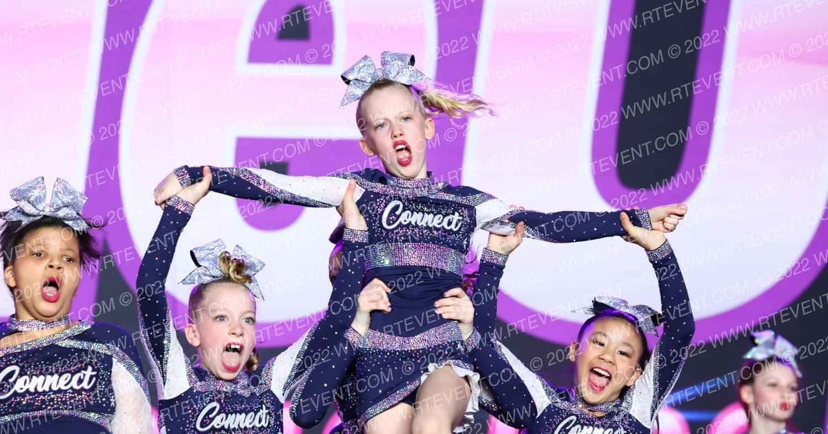Connect Cheer Northwest Peach · One Up Bellevue Nationls