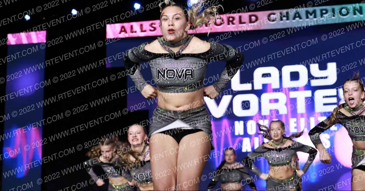 Nova Elite Allstars Lady Vortex · All Star Worlds Tuesday and Thursday