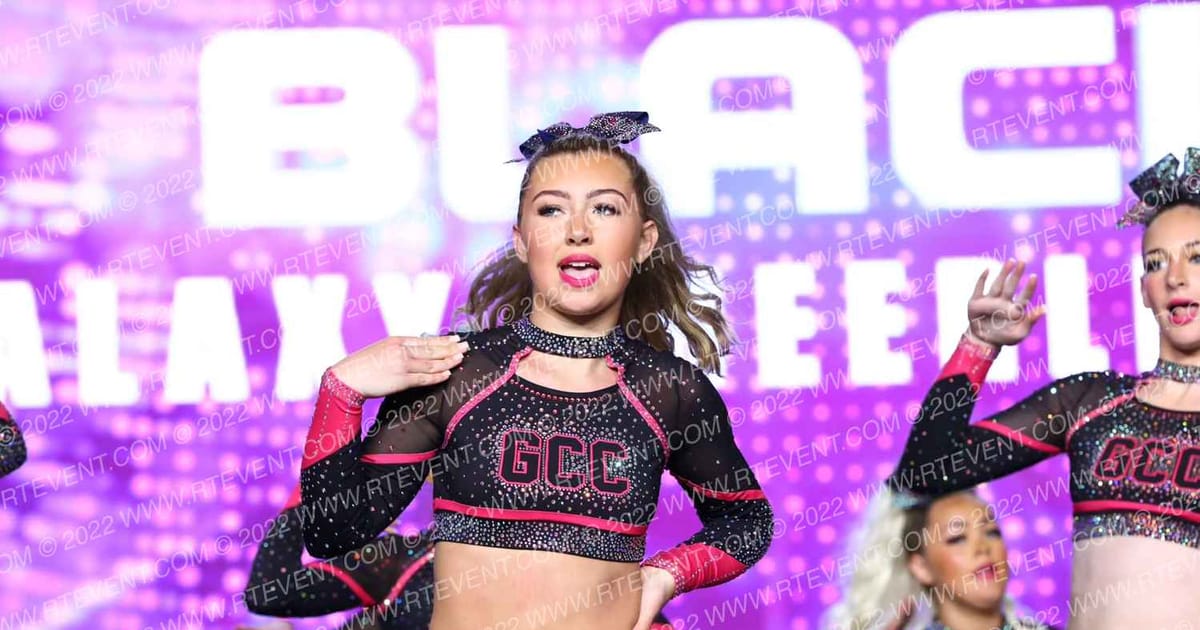 Galaxy cheerleading Lady Black · All Star Worlds Friday
