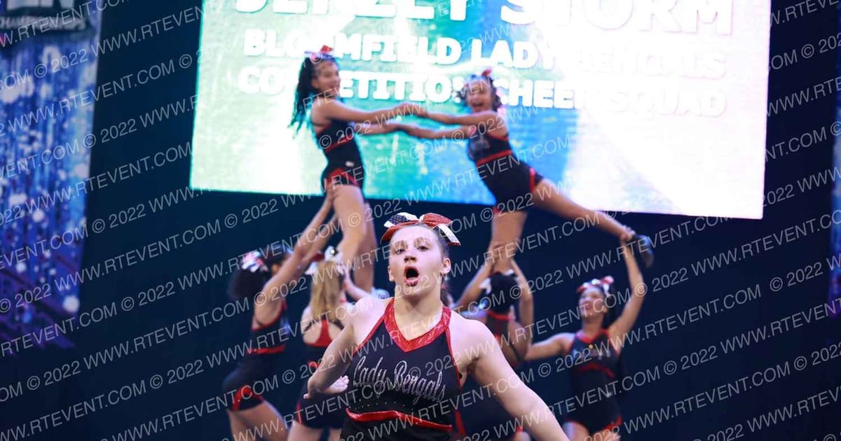 Bloomfield lady Bengals competition cheer squad Jerzey Storm · The open sunday updated