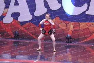 East Coast Warriors cheer and dance Lily Fergie short