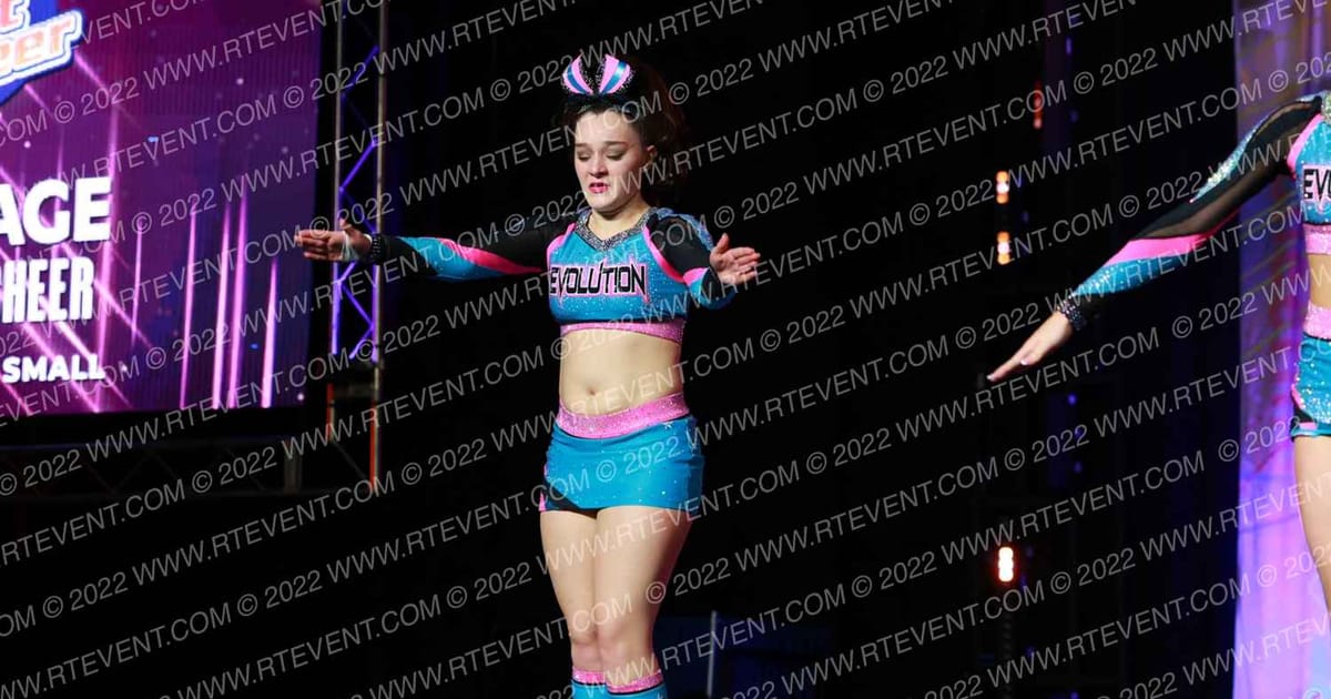 Evolution Cheer Teal Rage · Spirit Cheer Grand Nationals DIDII
