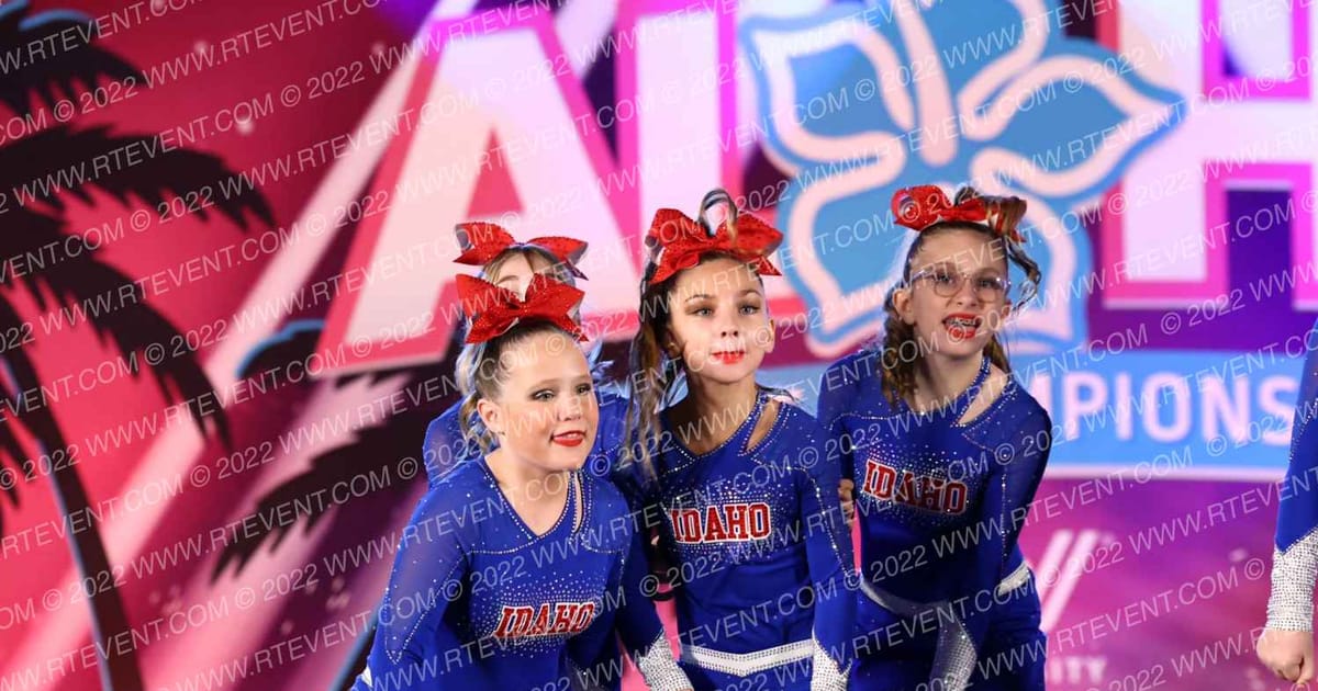 Idaho Cheer Blue Crystals · Aloha Portland Showdown DIDII