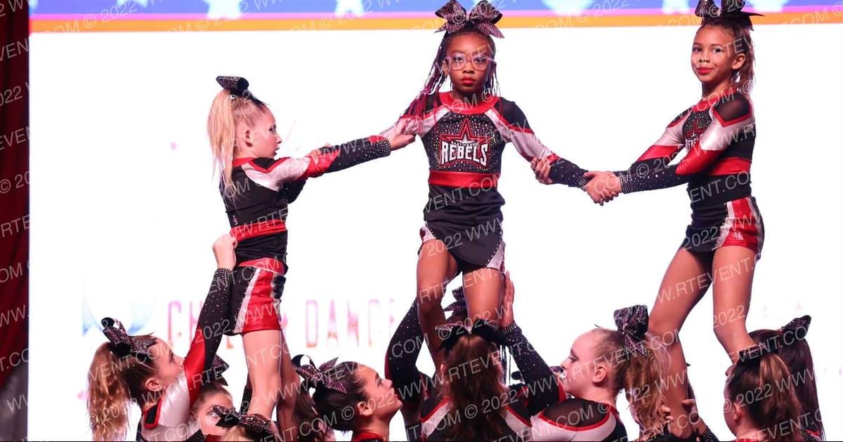 East Pasco Rebels Cheer Flare · The STATE Daytona Beach Nationals