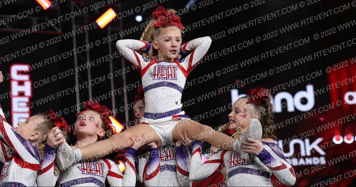 Perfect 10 Heat Lightning · Jamfest Cheer Super Nationals