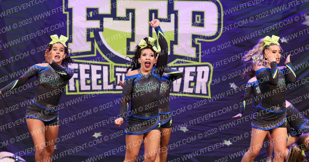 Beach Cheer Athletics Shockwave · Feel the Power
