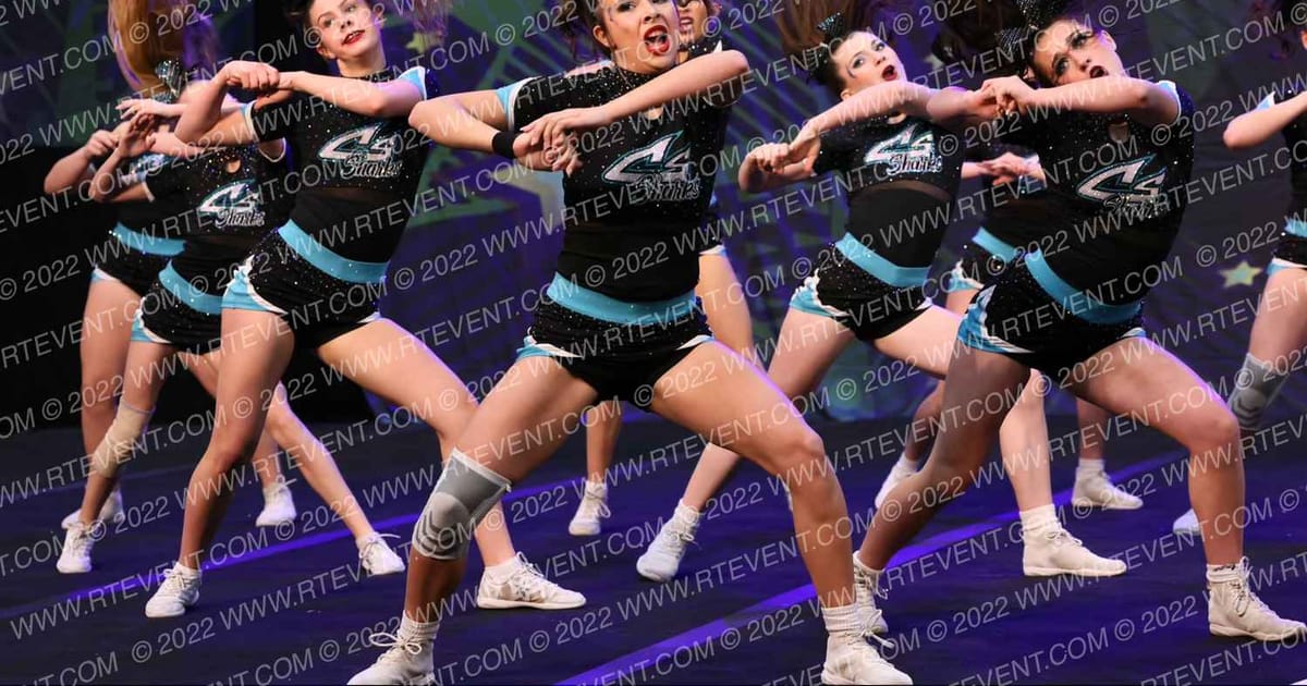 Cheer Sport Sharks - Kitchener White Fin Sharks · Feel the Power
