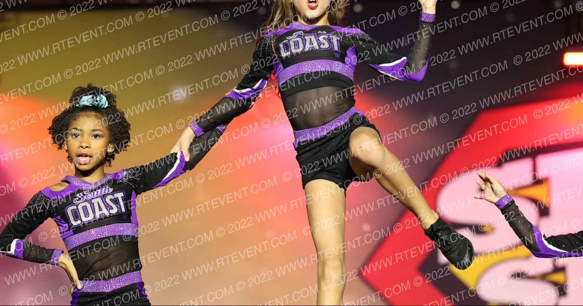 South Coast Cheer Aqua · Spirit Sports Palm Springs Grand Nationals