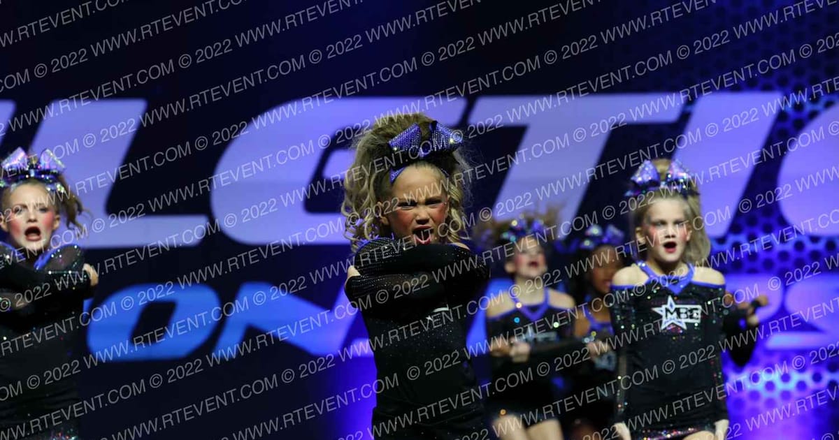 MB Elite Cheer Code Blue · Athletic Championships Garland