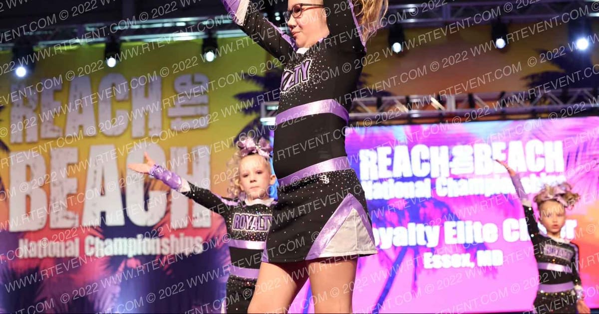 Royalty Elite Cheer Violet Vortex · ACDA Reach the Beach Rec NATIONALS