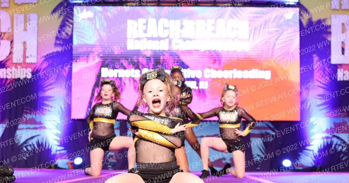 Hornets Competitive Cheerleading Sassy Stingers · ACDA Reach the Beach Rec NATIONALS