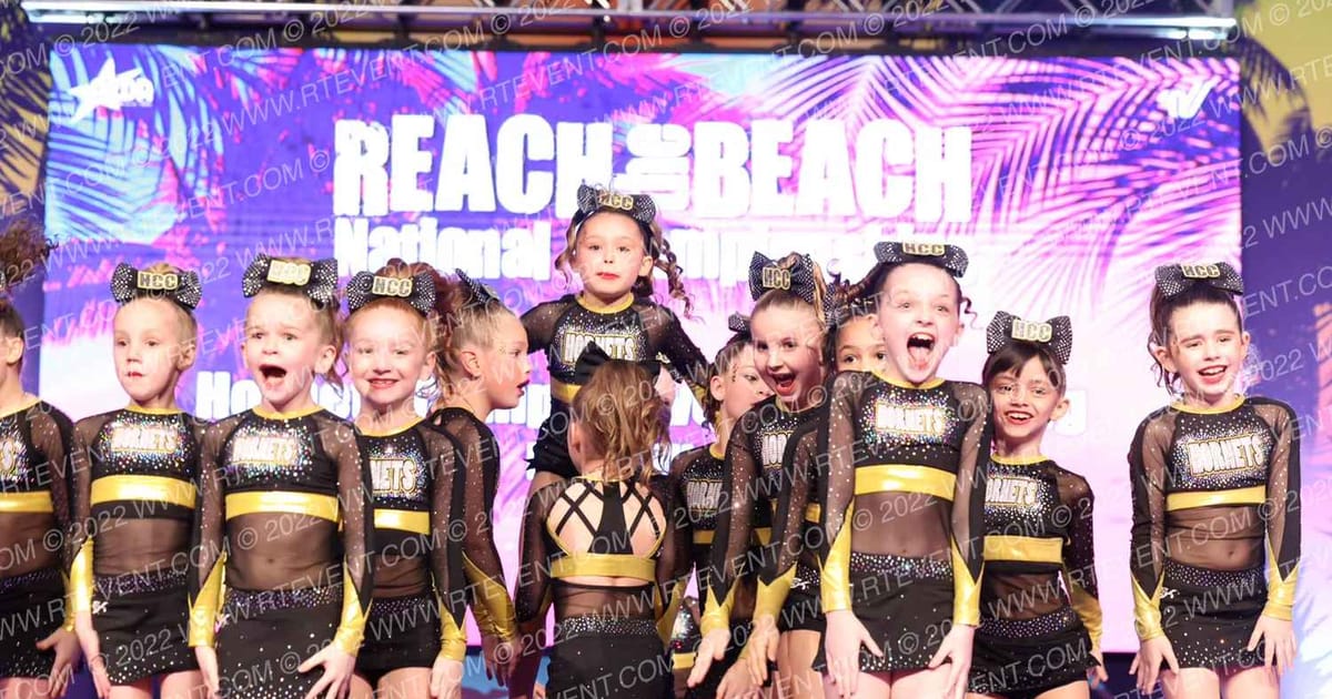 Hornets Competitive Cheerleading Mini Buzz · ACDA Reach the Beach Rec NATIONALS