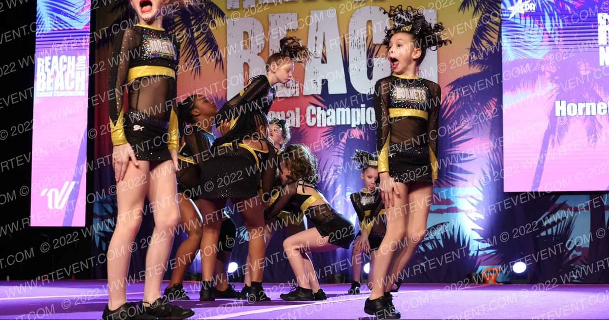 Hornets Competitive Cheerleading Royal Bees · ACDA Reach the Beach Rec NATIONALS