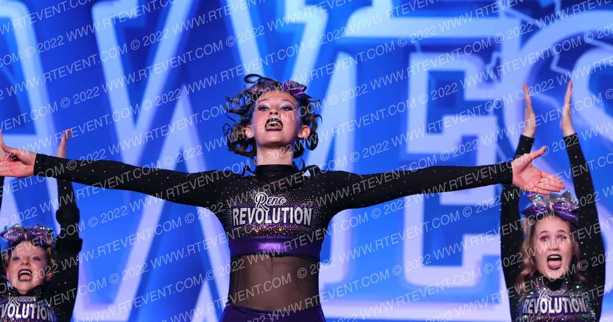 Reno Revolution Cheer Purple Lightning · PacWest Grand Nationals