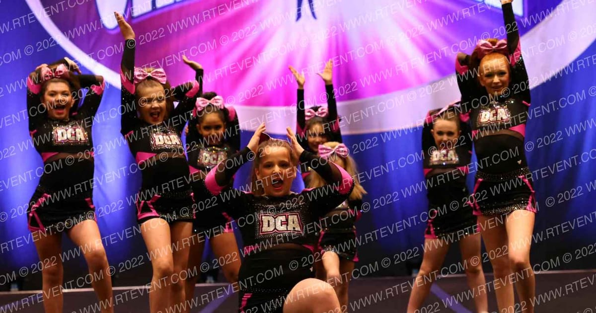 DCA Cheer and Tumbling White Diamonds · Cheer Power Disco Showdown Galveston