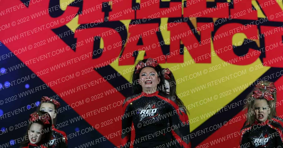 Red Elite Cheerleading Temper · Spirit Sports Pittsburgh Nationals