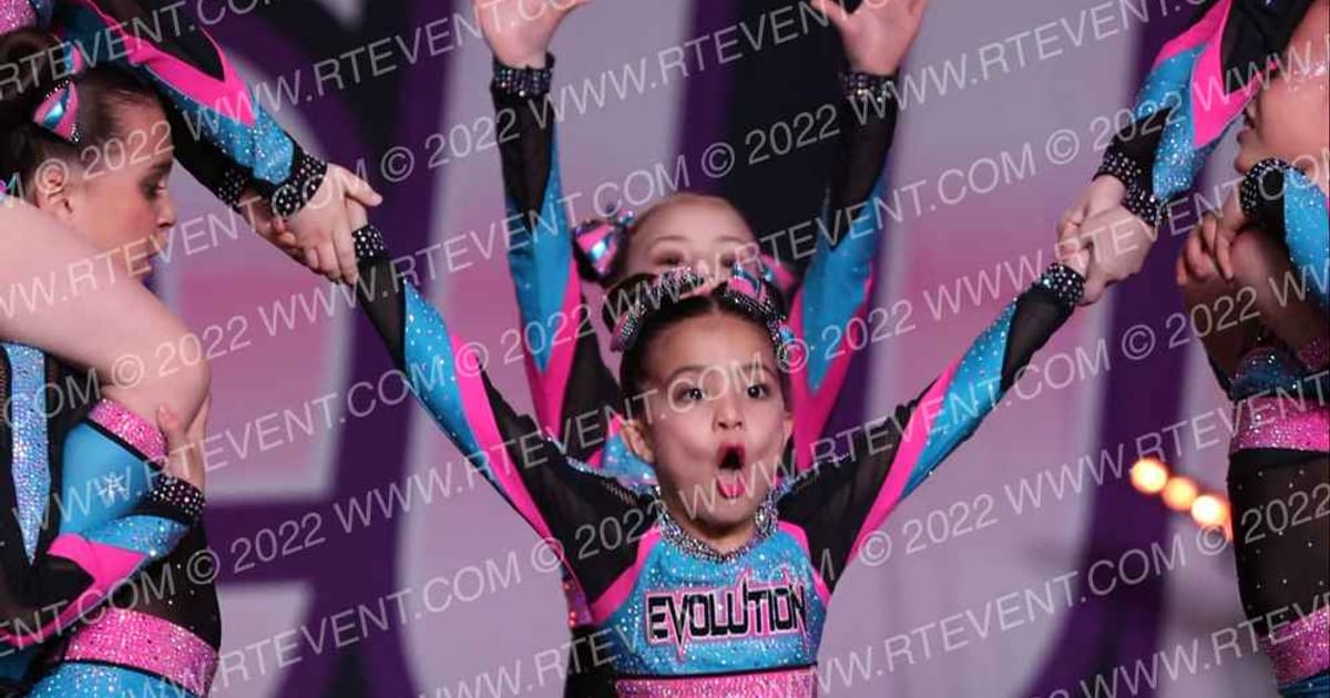 Evolution Cheer Teal Smash · One Up Grand Nationals