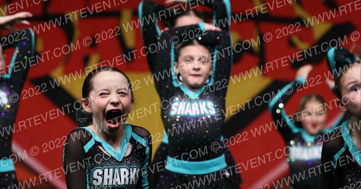Cheer Sport Sharks Newfoundland Blush Sharks · Spirit Sports Myrtle Beach Nationals