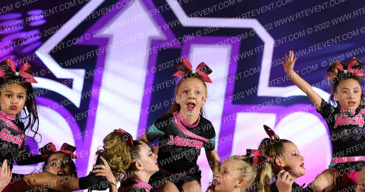Max Velocity Cheer Mocking Jay · One Up Bellevue Nationals