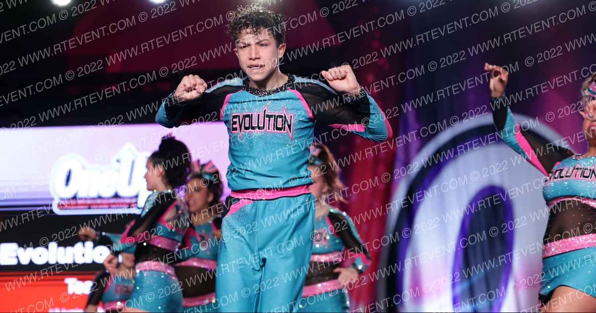 Evolution Cheer Teal Mania · One Up Grand Nationals