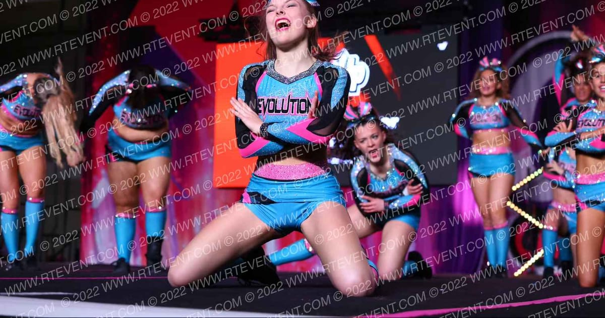 Evolution Cheer Teal Rage · One Up Grand Nationals