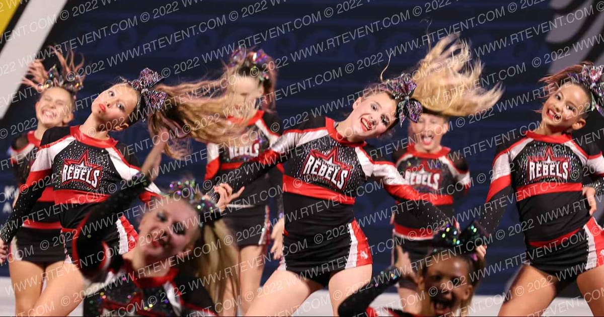 East Pasco Rebels Cheer Flare · ASC Clash of the Titans Tampa Photo