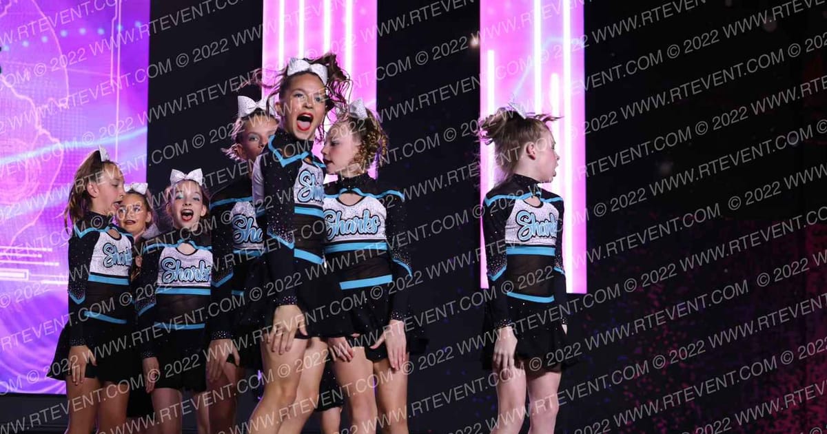 Cheer Sport Sharks Harlequin · All Star Worlds Friday