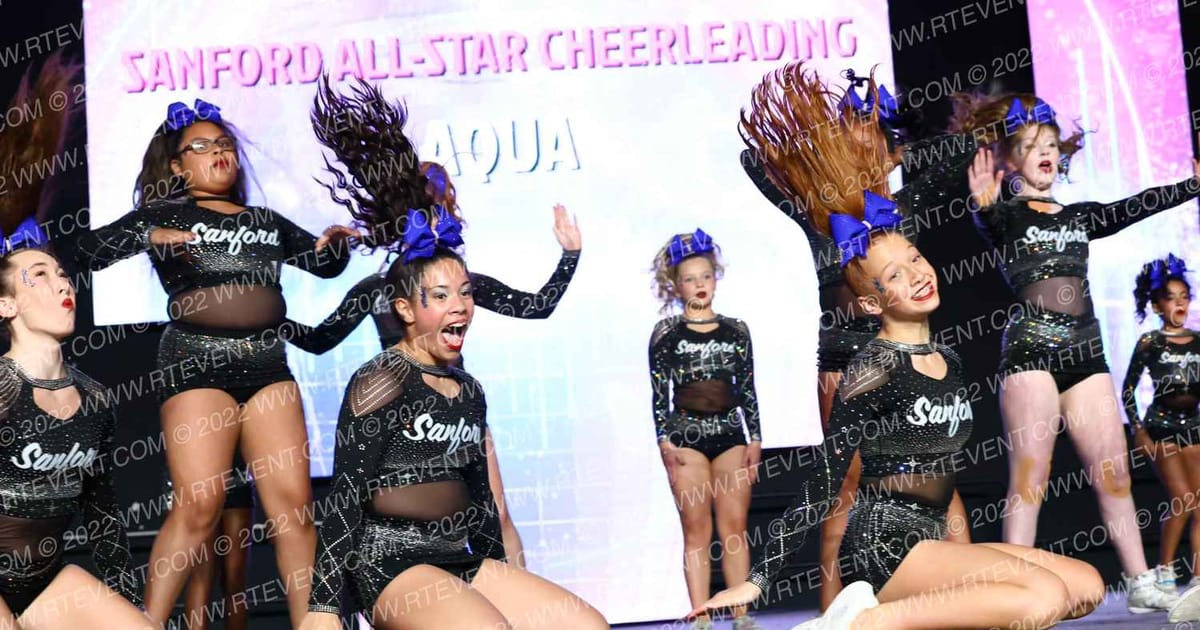 Sanford All-Star Cheerleading Aqua · All Star World Championships Saturday