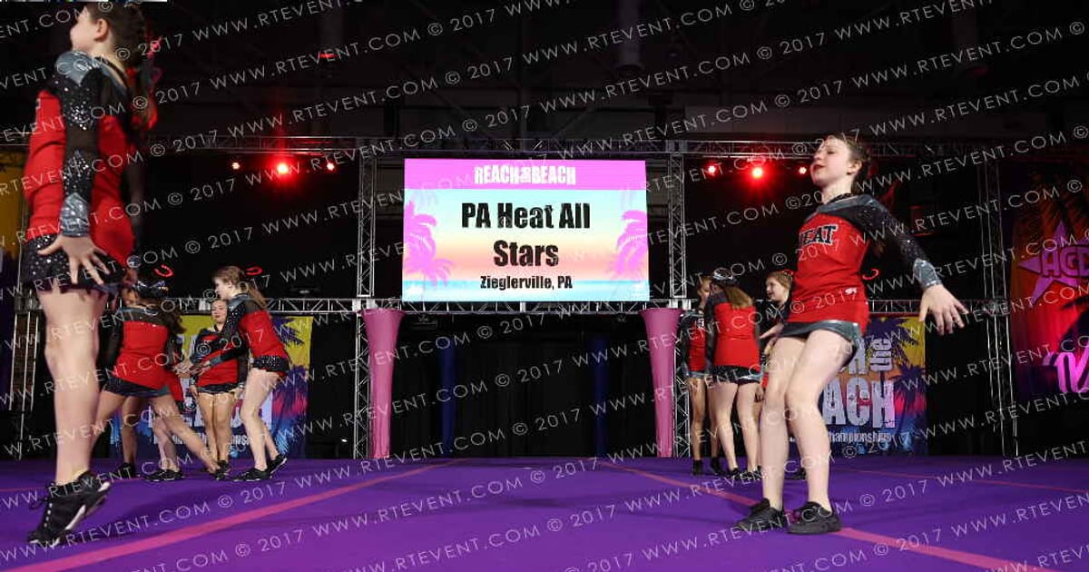 PA Heat All Stars Flares · ACDA Reach the Beach Ocean City Grand Nationals DIDII AllStar