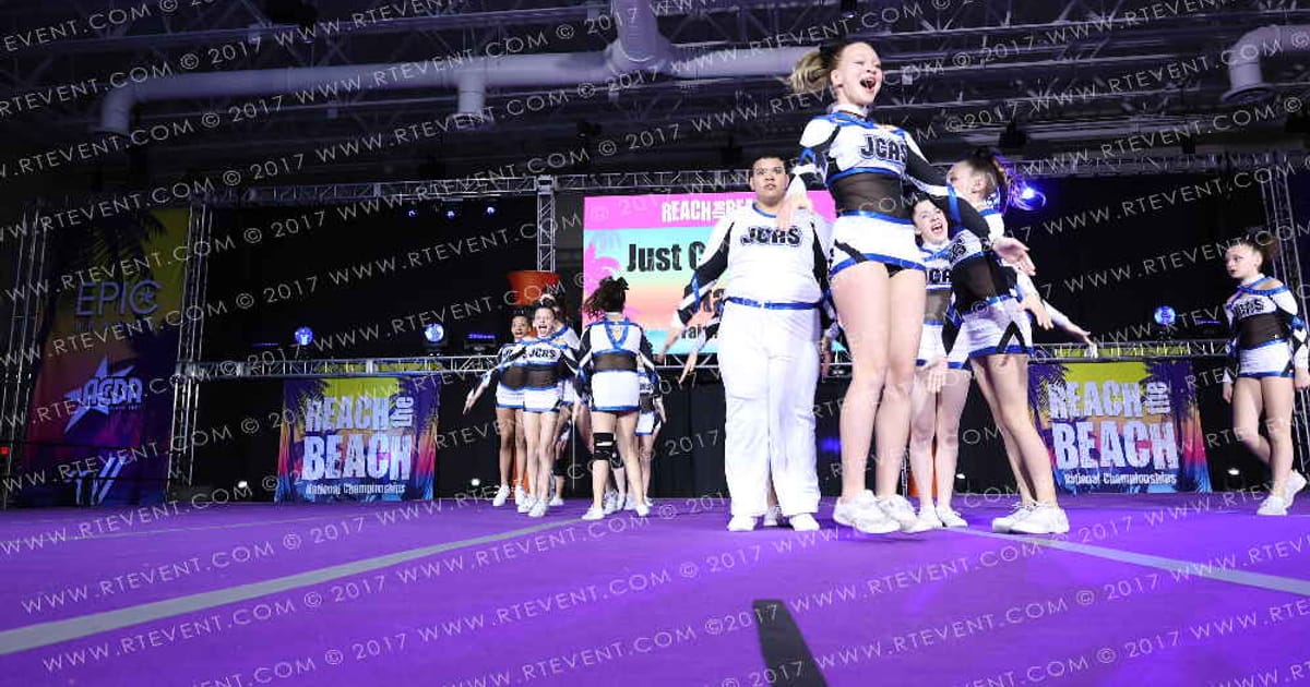 Just Cheer All Stars Cheetahs · ACDA Reach the Beach Ocean City Grand Nationals DIDII AllStar