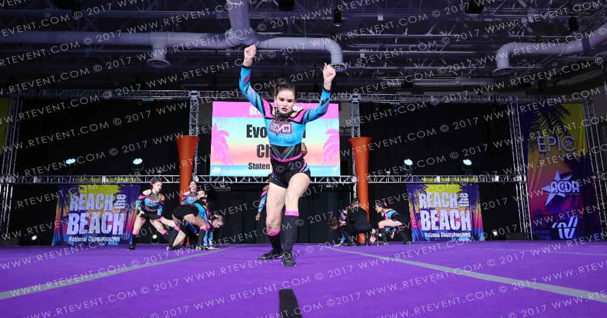 Evolution Cheer Pit Bosses · ACDA Reach the Beach Ocean City Grand Nationals DIDII AllStar